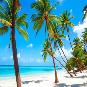 Imagem de uma praia tropical em Punta Cana
